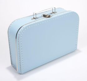 Koffertje effen blauw 30 cm