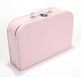 Koffertje effen roze 25 cm