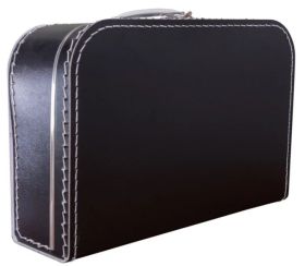 Koffertje zwart 30 cm