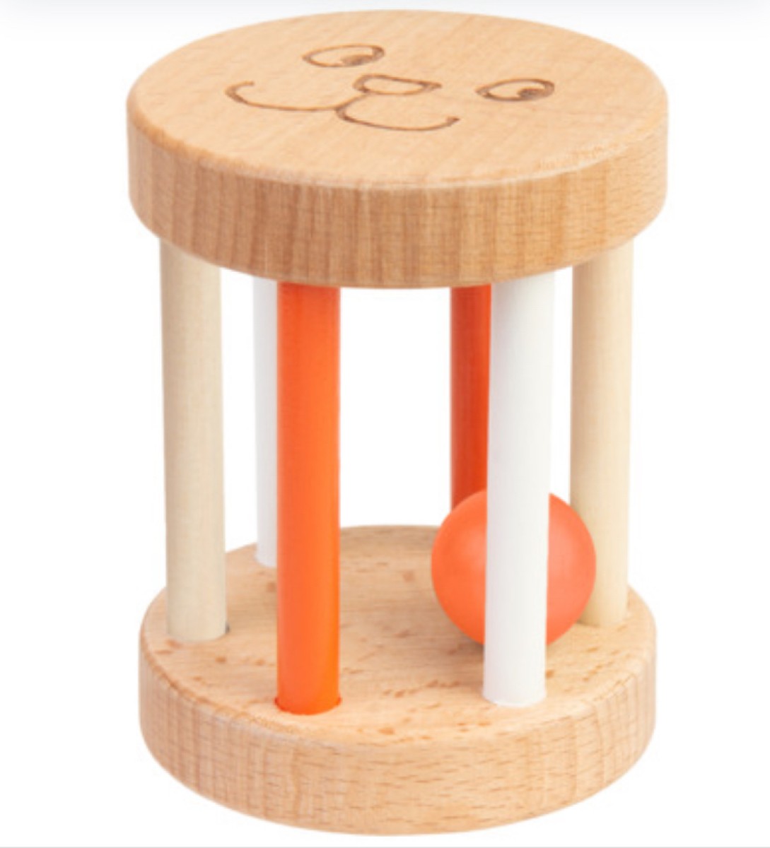 Houten rammelaar Dikkie Dik